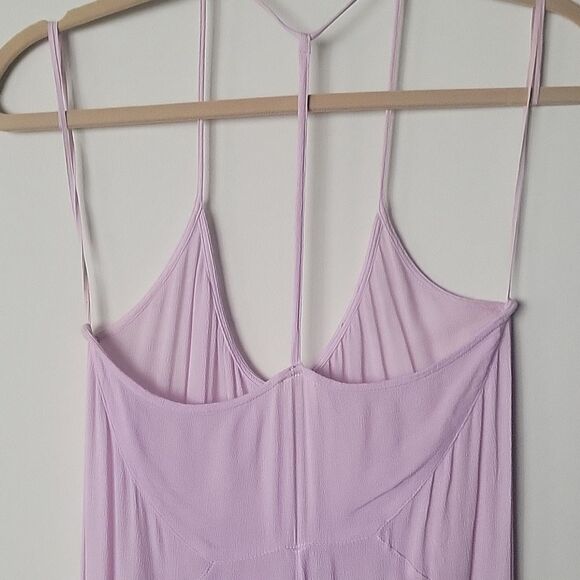 Free People XS Hazy Days Maxi Slip Dress Summer Sexy Purple Boho Ruffle Coquette - Picture 11 of 16